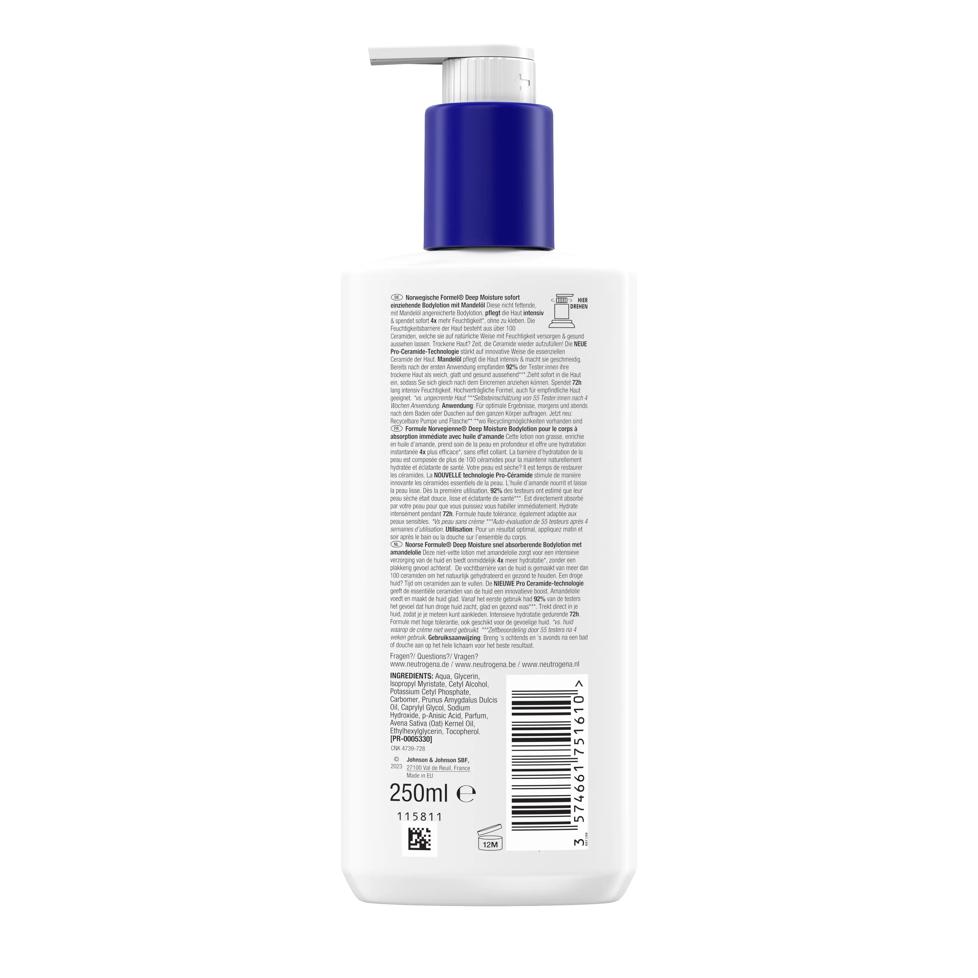 Sofort einziehende Bodylotion mit Mandelöl